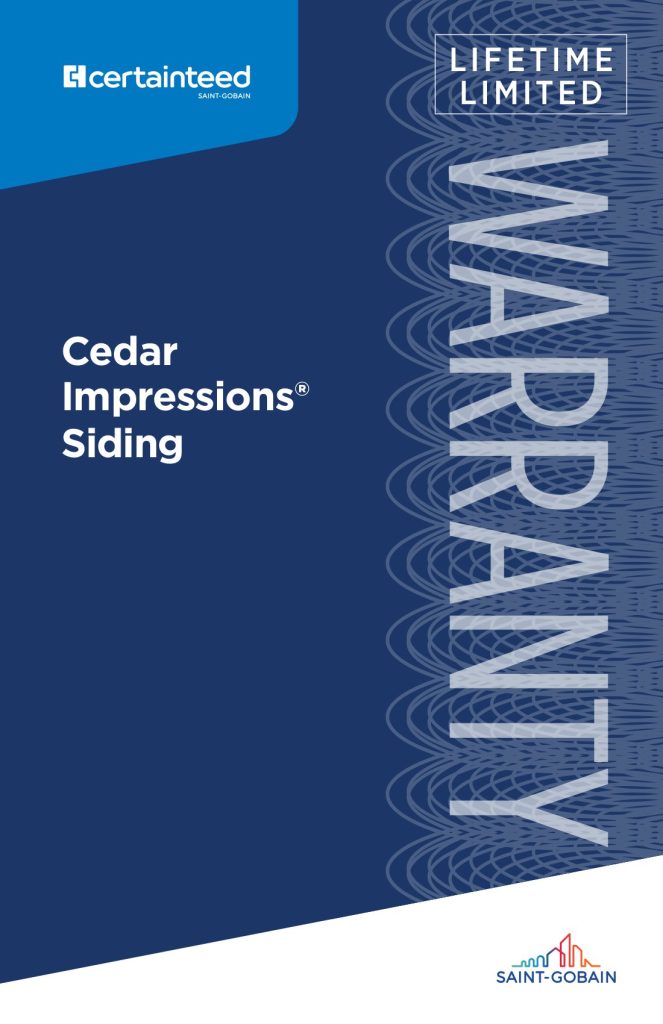 Cedar Impressions Warranty