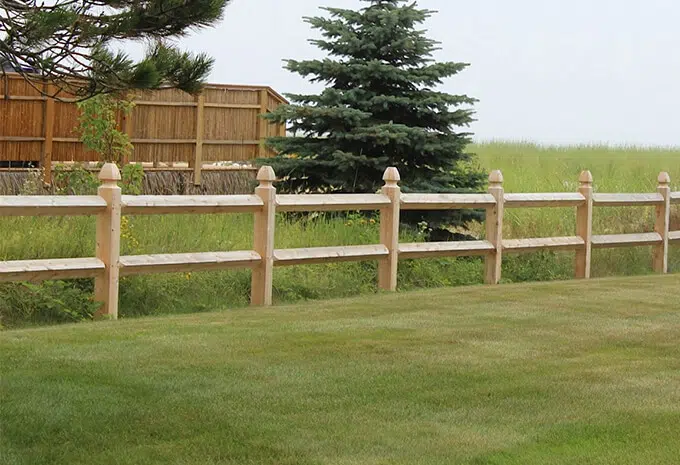 White cedar fence