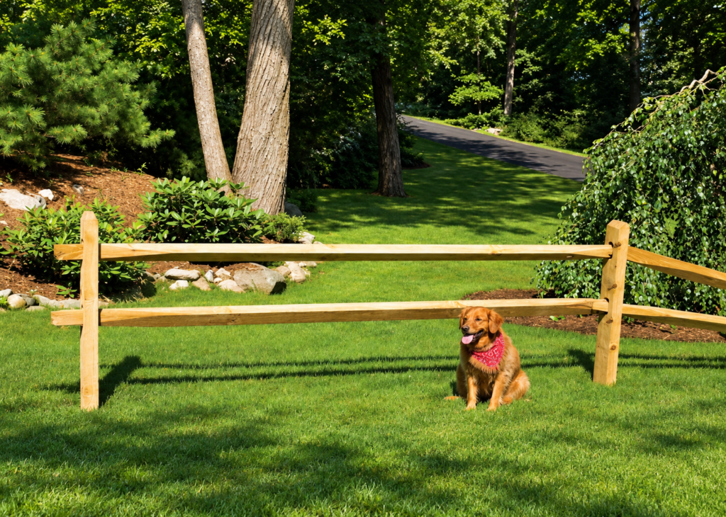 Dog Behind the Garden Fence